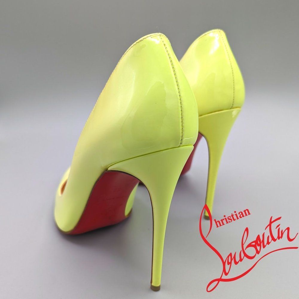 35. CHRISTIAN LOUBOUTIN NEON PATENT PIGALLE FOLLIES Size Euro 39
